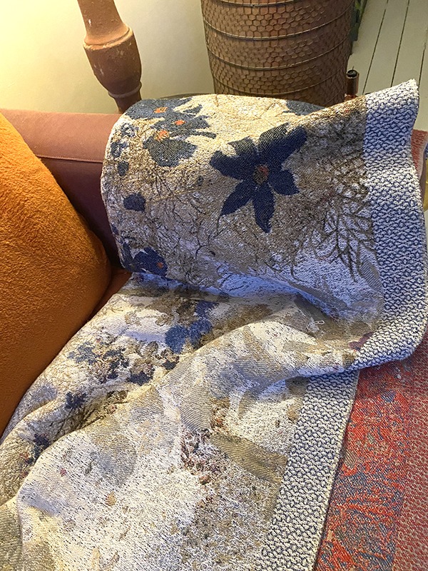 plaid deken dubbelzijdig warmte, katoen, bloemen, geweven