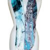 zijden shawl Botanical blue