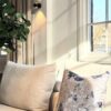 kussen jacquard geweven, 50 cm x 55 cm, florale print, 100 % katoen met bies